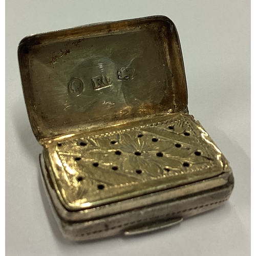 310 - A Victorian silver vinaigrette. Birmingham 1866. By Francis Clark. Approx. 6 grams. Est. £100 - £150... 