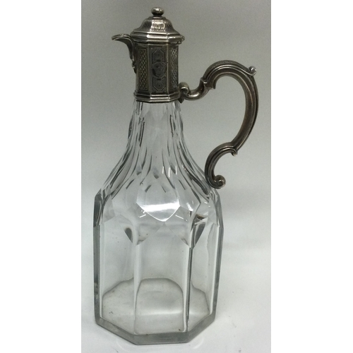 340 - PAUL DE LAMARIE: A rare 18th Century silver vinegar jug. Est. £200 - £300.