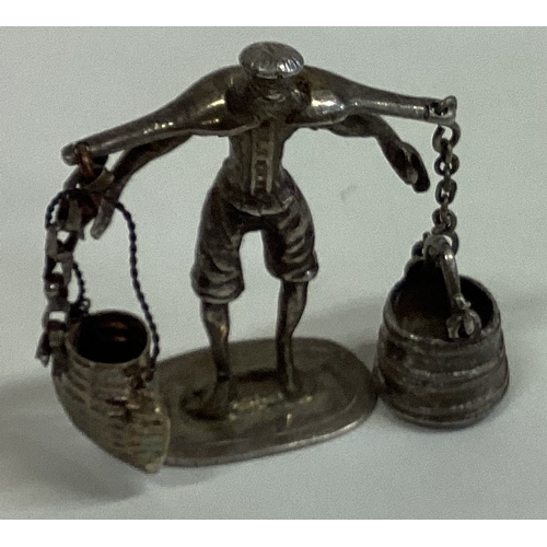 351 - A 19th Century Chinese silver toy figure of man. Approx. 19 grams. Est. £20 - £30.