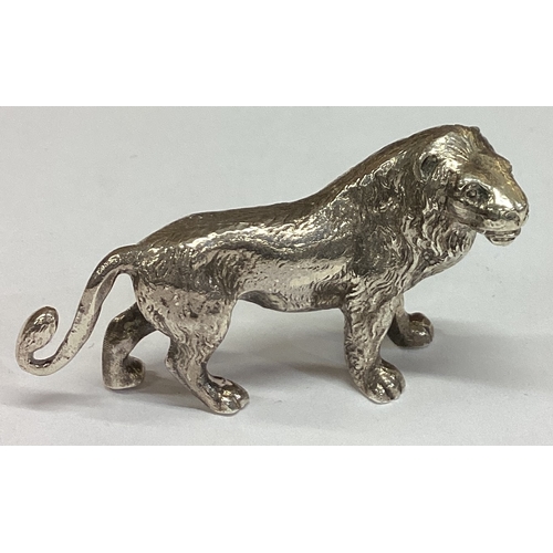 450 - CHESTER: A rare silver figure of a lion. 1906. By George Nathan & Ridley Hayes. Approx. 64 grams. Es... 