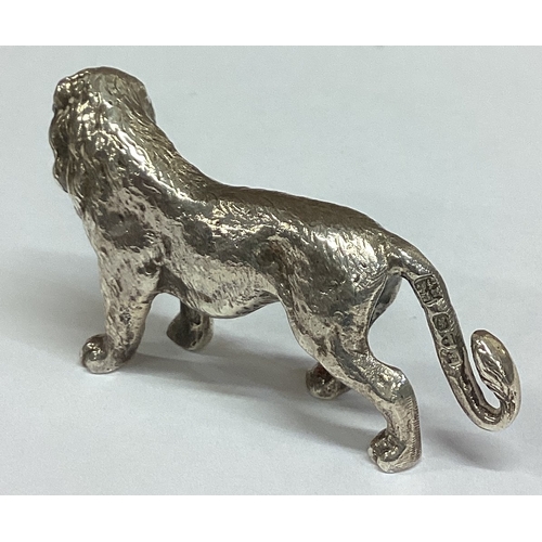 450 - CHESTER: A rare silver figure of a lion. 1906. By George Nathan & Ridley Hayes. Approx. 64 grams. Es... 