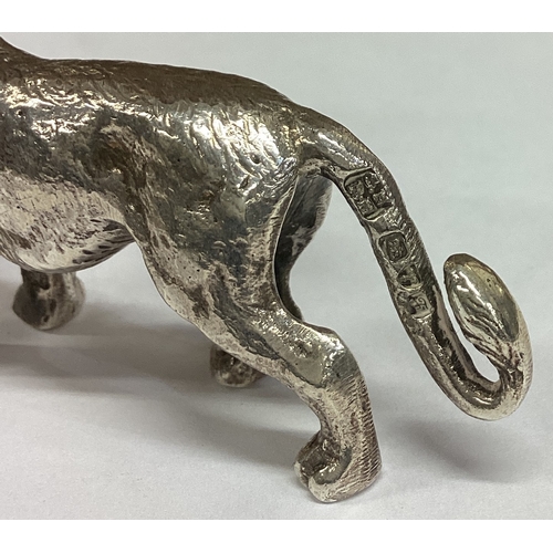 450 - CHESTER: A rare silver figure of a lion. 1906. By George Nathan & Ridley Hayes. Approx. 64 grams. Es... 