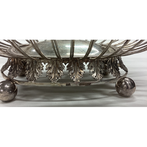 125 - An early Continental silver basket with handle. Approx. 330 grams. Est. £300 - £400.