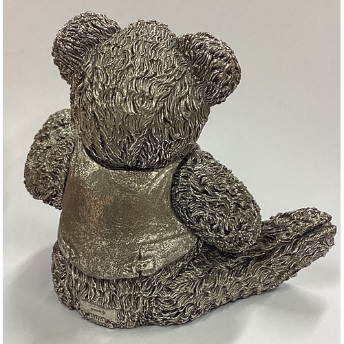 149 - A large silver figure of a bear with pocket watch. 2000. Approx. 474 grams of gross weight. Est. £10... 