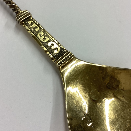 161 - An Antique early silver gilt Apostle spoon. Approx. 59 grams. Est. £50 - £80.