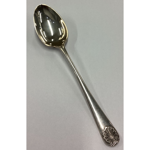 188 - A silver picture back spoon decorated with a bird on tree in the Georgian style. Sheffield 1902. App... 