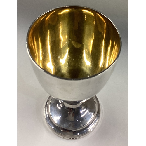 198 - A large Georgian silver goblet with gilt interior. London 1804. By William Pitts. Approx. 257 grams.... 