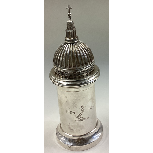 201 - A large rare novelty silver pepper mill commemorating The Salters' Company 600th Anniversary complet... 