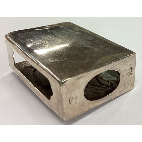 221 - WANG HING: A Chinese export silver match box holder embossed with floral decoration. Approx. 35 gram... 