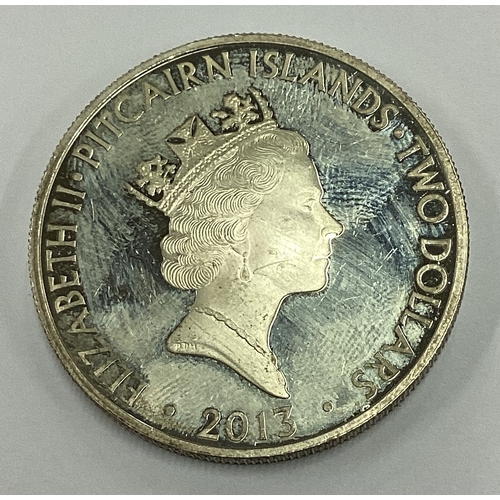 246 - A silver Elizabeth II Five Dollar coin inscribed 'This is the Best Show of All'. Approx. 28 grams. E... 