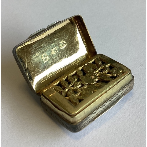 278 - A silver vinaigrette. Birmingham 1822. By Thomas Shaw. Approx. 9 grams. Est. £100 - £150.