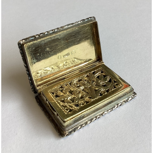 286 - A Victorian silver vinaigrette. Birmingham 1837. By Gervase Wheeler. Approx. 20 grams. Est. £120 - £... 