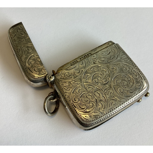 309 - A rare silver combination vesta case / cigar cutter. Birmingham 1899. By Hilliard & Thomason. Approx... 