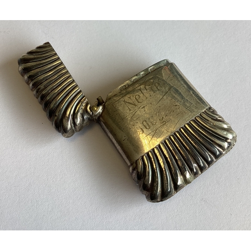 310 - A Victorian silver vesta case. Birmingham 1896. Approx. 20 grams. Est. £30 - £40.