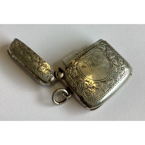 312 - A silver vesta case. Birmingham 1902. Approx. 23 grams. Est. £20 - £30.