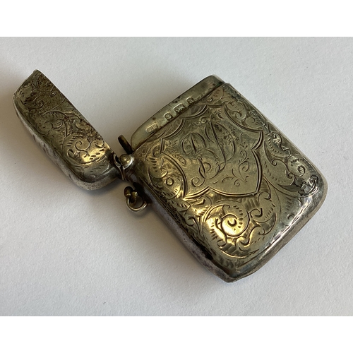 313 - A silver vesta case. Birmingham 1900. Approx. grams. Est. £20 - £30.