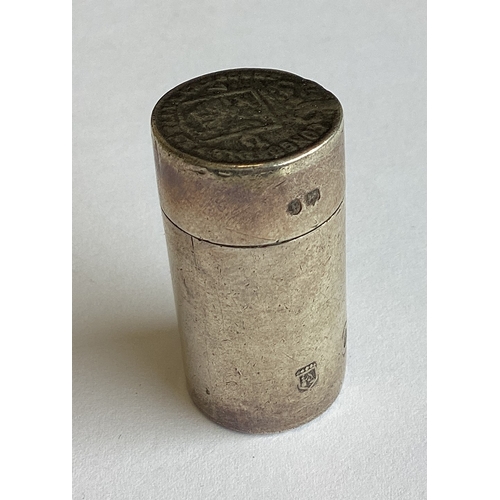 323 - A silver counter box with coins inside bearing import marks. Approx. 43 grams of gross weight. Est. ... 