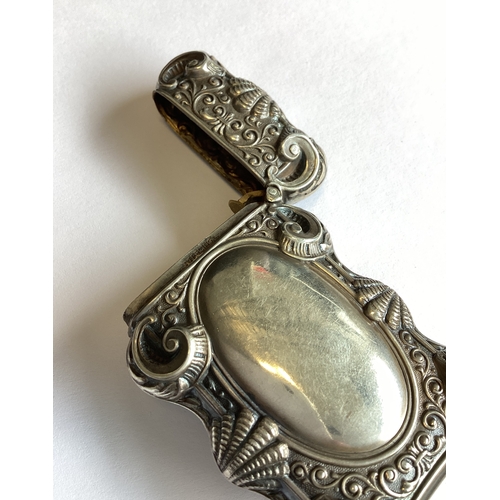 330 - An American silver Masonic vesta case. By Garman Phila. Approx. 26 grams. Est. £100 - £150.