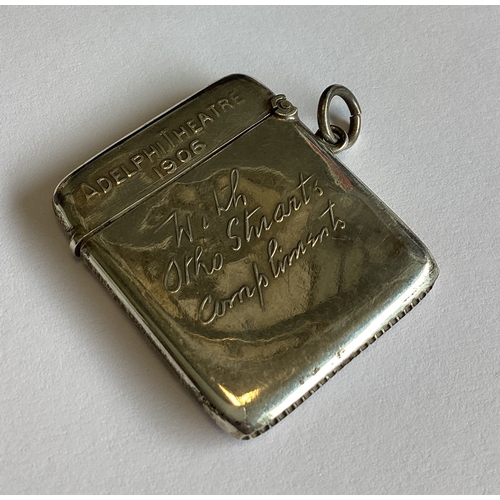 331 - A rare silver 'Midsummer Night's Dream' souvenir vesta case. London 1905. Approx. 15 grams. Est. £10... 