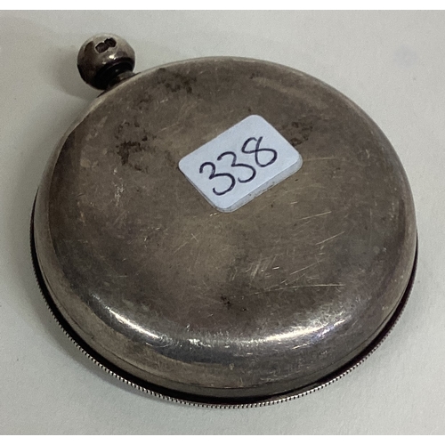 338 - A good silver barometer. By Ross of London. Approx. 67 grams. Est. £60 - £80.