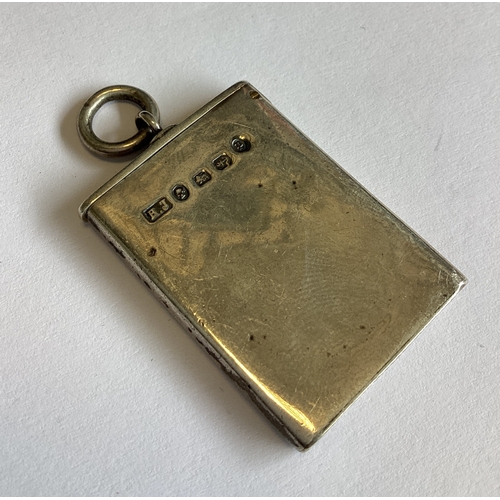 343 - A silver vesta case. 1889. Approx. 16 grams. Est. £20 - £30.