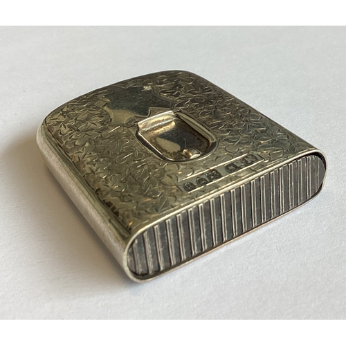 344 - An unusual silver go-to-bed vesta case with sliding cover. London 1908. Approx. 35 grams. Est. £80 -... 