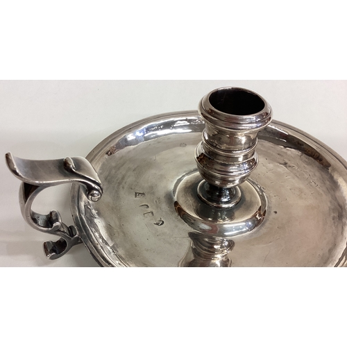 426 - A rare George I Britannia Standard silver chamberstick of chased form. London 1721. By Bowles Nash. ... 