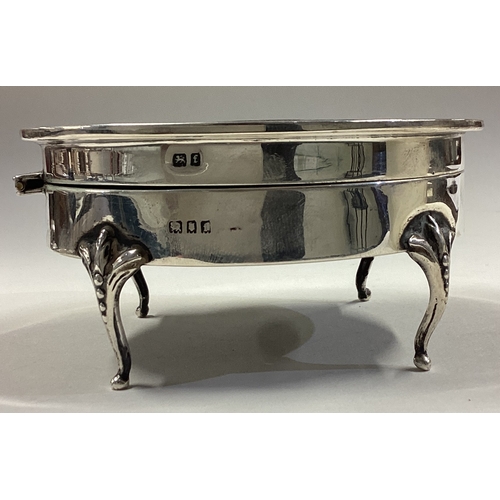 45 - A large Art Deco silver and tortoiseshell jewellery box with silver inlay and swag decoration. Londo... 