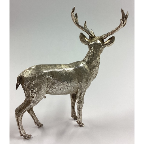 480 - A Naturalistic silver figure of a stag. London 1969. By BSEP. Approx. 93 grams. Est. £200 - £300.