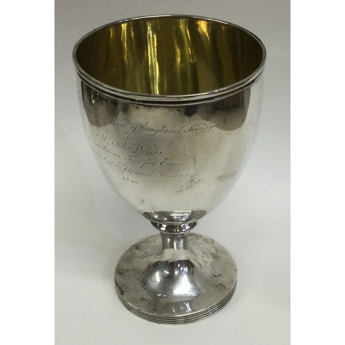 532 - A George III silver goblet with gilt interior. London 1811. By William Bennett. Approx. 212 grams. E... 