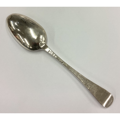 546 - A large 18th Century silver bottom marked spoon. London 1752. Approx. 27 grams. Est. £60 - £80.