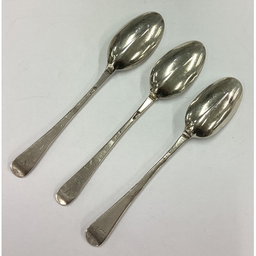 562 - Three various rat tail spoons. Approx. 20 grams. Est. £40 - £60.