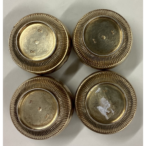 629 - A fine set of four silver gilt salts. Marked to bases. London 1878. By George Fox. Approx. 201 grams... 