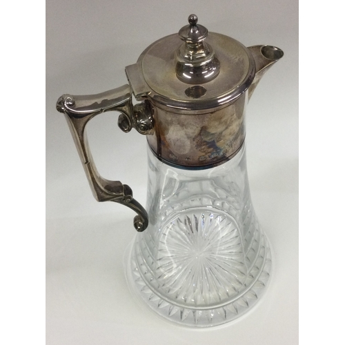 769 - A large heavy tapering silver mounted lemonade jug. London. Est. £100 - £150.