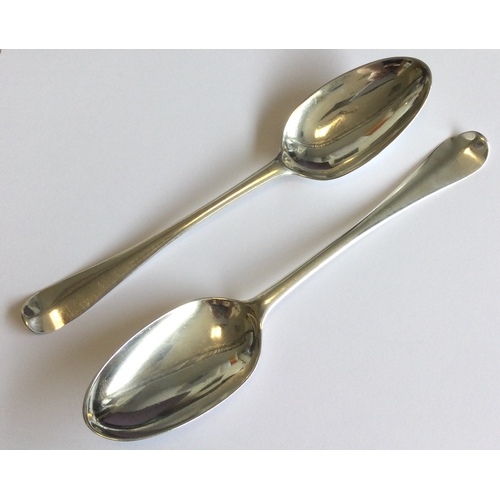 783 - EDINBURGH: A fine pair of 18th Century Scottish silver spoons. 1735. By Archibald Ure. Approx. 136 g... 