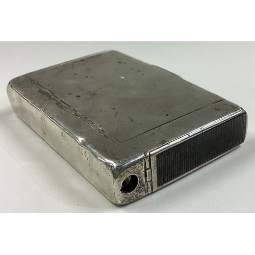 81 - A Russian silver combination cigarette case and vesta. Marked to interior. 1890. Approx. 187grams. E... 