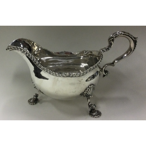 451 - A silver sauceboat. London 1768. By Daniel Smith & Robert Sharp. Approx. 419 grams. Est. £400 - £500... 