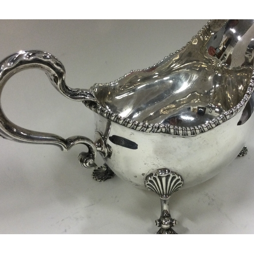 451 - A silver sauceboat. London 1768. By Daniel Smith & Robert Sharp. Approx. 419 grams. Est. £400 - £500... 