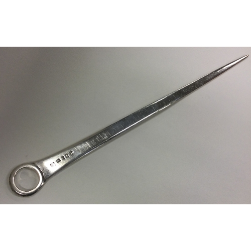 453 - YORK: A rare Provincial silver meat skewer. 1705. By Prince & Cattles. Approx. 171 grams. Est. £300 ... 