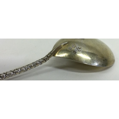 449 - An early Continental silver spoon with spiral decoration. Possibly Dutch by Witt? Approx. 60 grams. ... 