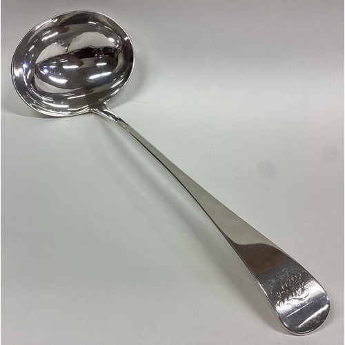 798 - ABERDEEN: A Scottish Provincial silver OE soup ladle. 1792. By James Erskine. Approx. 186 grams. Est... 