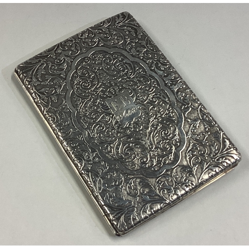 180 - A Victorian silver card case. Dated 1887. Approx. 94 grams. Est. £80 - £120.