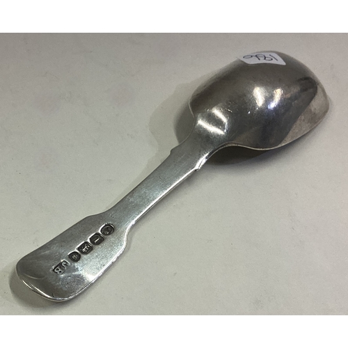 186 - A George III silver caddy scoop. 1826. By JB. Approx. 28 grams. Est. £50 - £80.