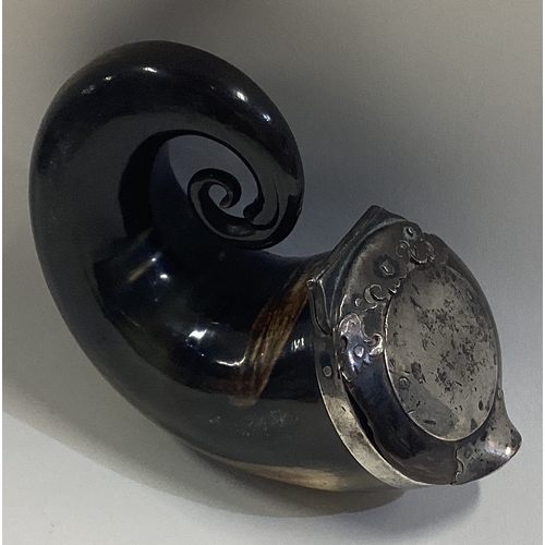 215 - A large 19th Century Scottish silver mounted snuff mull. Circa 1840. Approx. 172 grams. Est. £200 - ... 