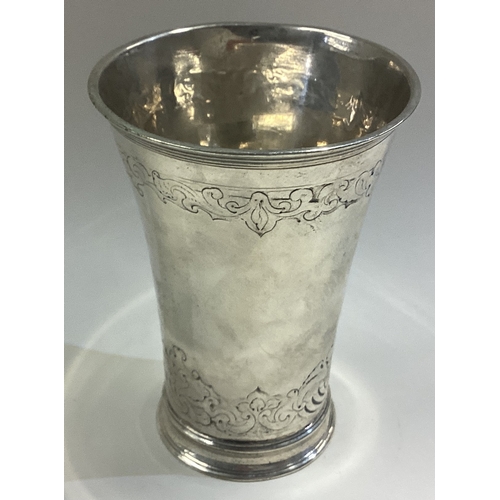 220 - AUGSBURG: An 18th Century silver beaker. Marked to base. 1739. Approx. 113 grams. Est. £600 - £800.