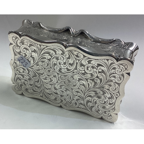 223 - A large rectangular Victorian silver table snuff box bearing inscription. Approx. 251 grams. Est. £6... 