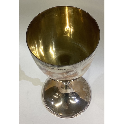 272 - A large Victorian silver goblet with beadwork decoration. London. By WBJ. Approx. 372 grams. Est. £1... 