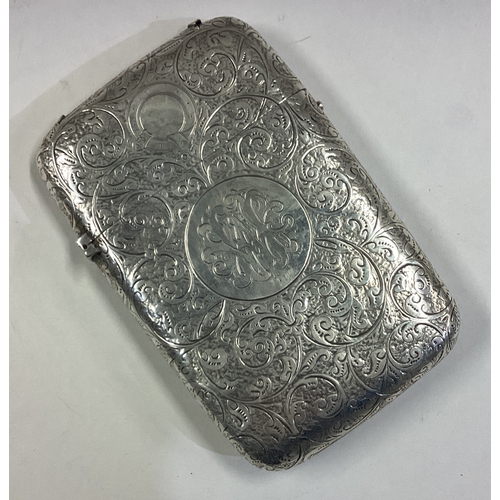 277 - A rare Victorian silver combination card / vesta case with secret opening. Birmingham 1888. Marked R... 