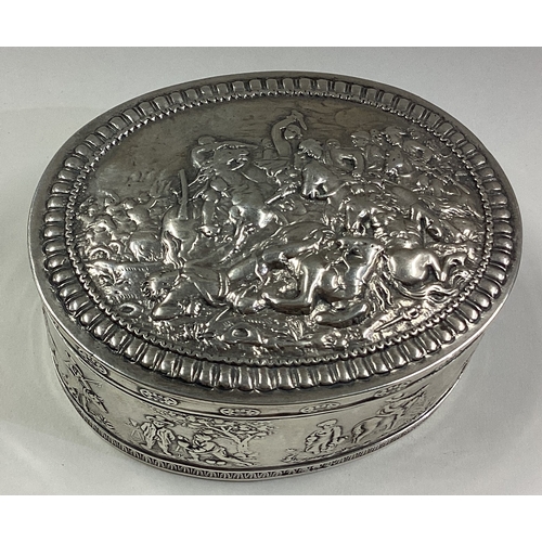 481 - A Victorian silver table snuff box bearing import marks. By Berthold Muller. Approx. 129 grams. Est.... 