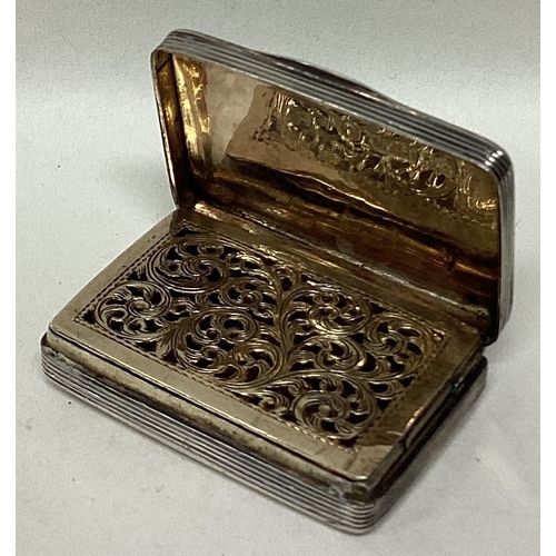 637 - A large Georgian silver vinaigrette with scroll interior. Birmingham. By Sampson Mordan. Approx. 21 ... 